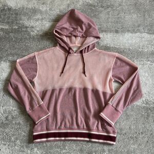 Kimes Ranch Hoodie Womens Medium Pink Western Sweatshirt Mesh Top & Sleeves